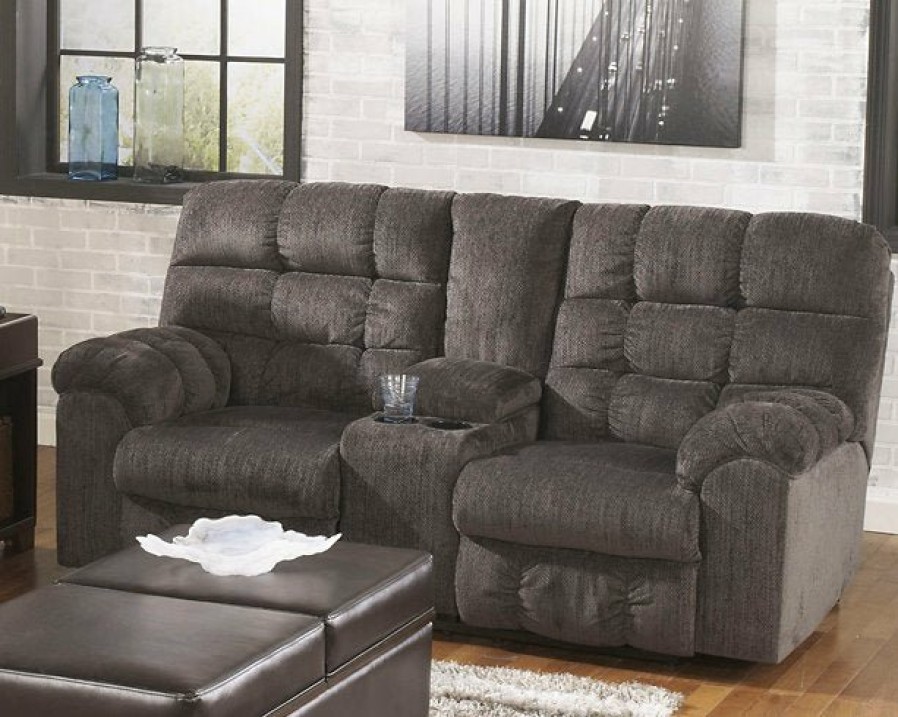 Living Room Ashley Furniture | Acieona Reclining Loveseat With Console