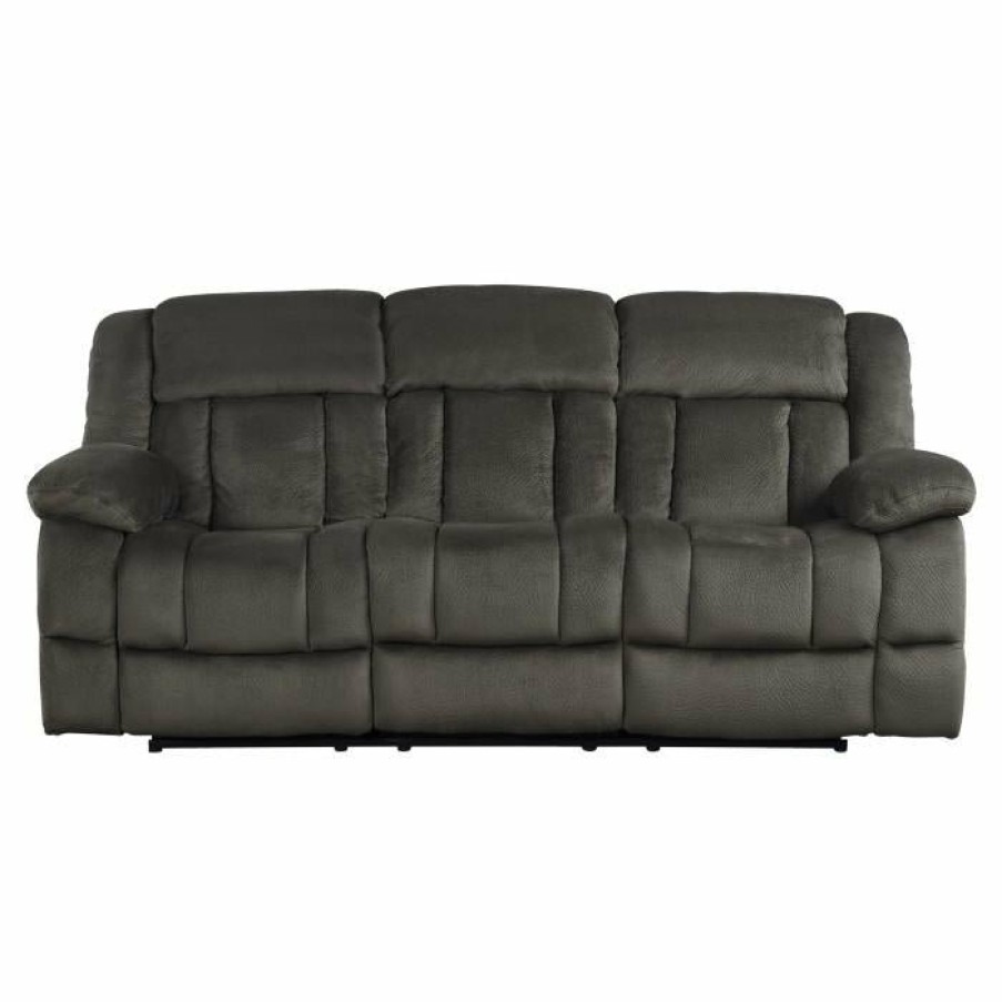 Living Room Homelegance (Homerica East) | Homelegance Furniture Laurelton Double Reclining Sofa In Chocolate 9636-3