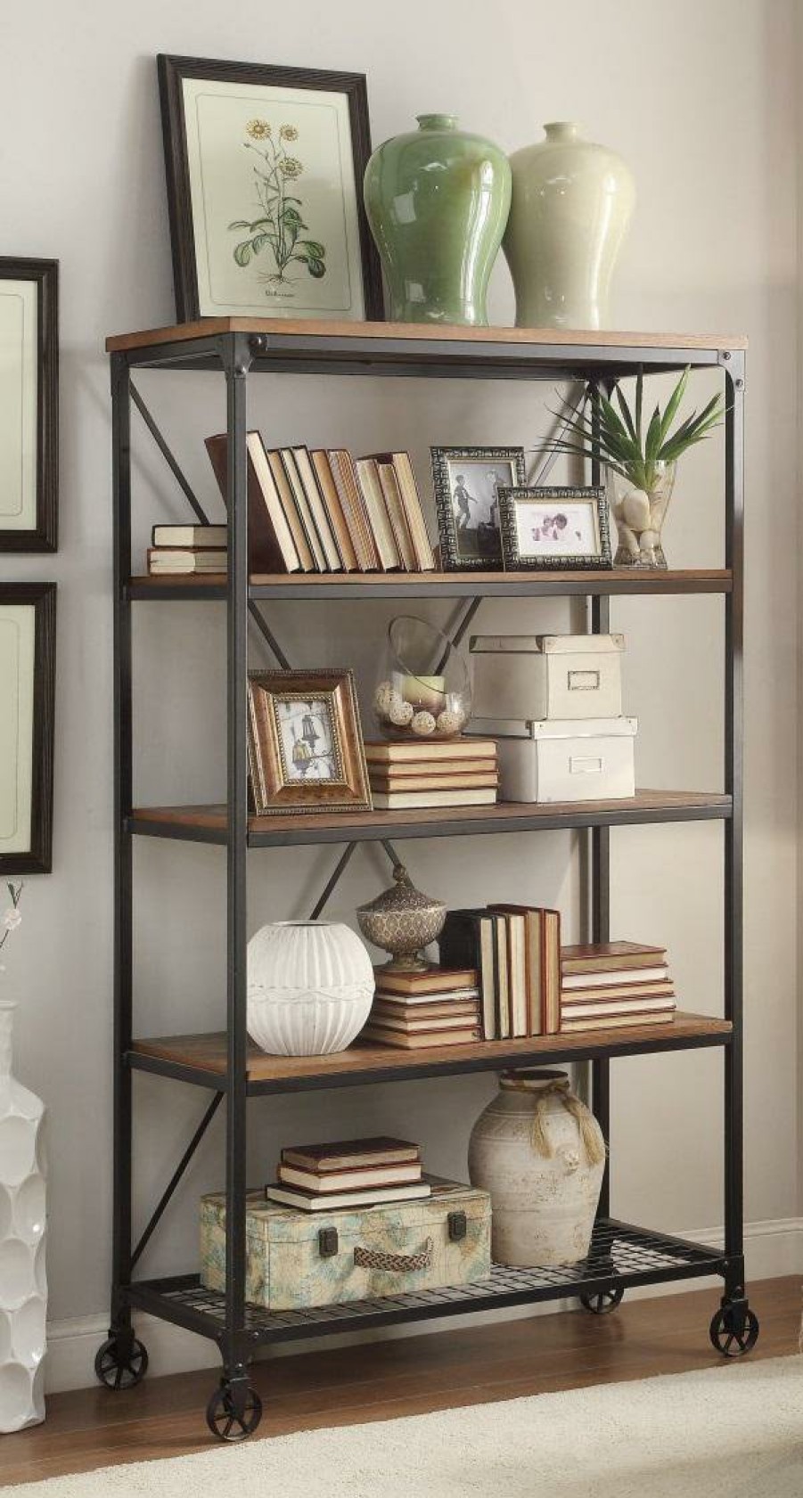 Home Office Homelegance (Homerica East) | Homelegance Millwood 40"W Bookcase In Pine 5099-17