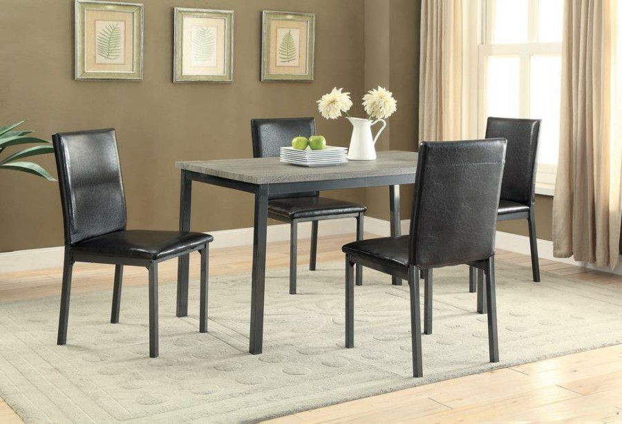 Dining Room Coaster Z2 Premium | Garza Black Dining Table