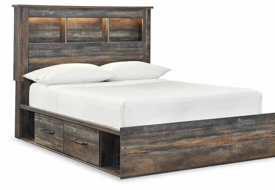 Bedroom Ashley Furniture | Drystan Bed With 4 Storage Drawers