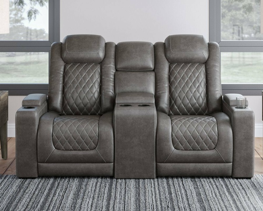 Living Room Ashley Furniture | Hyllmont Power Reclining Loveseat With Console