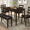 Dining Room Coaster Z2 Premium | Taraval Cappuccino Five Piece Dining Set With Bench