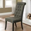 Dining Room FOA East | Sania Iii Gray/Antique Black Side Chair (2/Ctn)