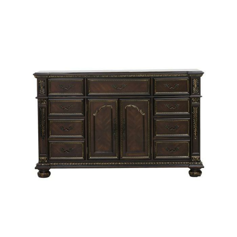 Bedroom Homelegance (Homerica East) | Homelegance Catalonia 9 Drawer Dresser In Cherry 1824-5