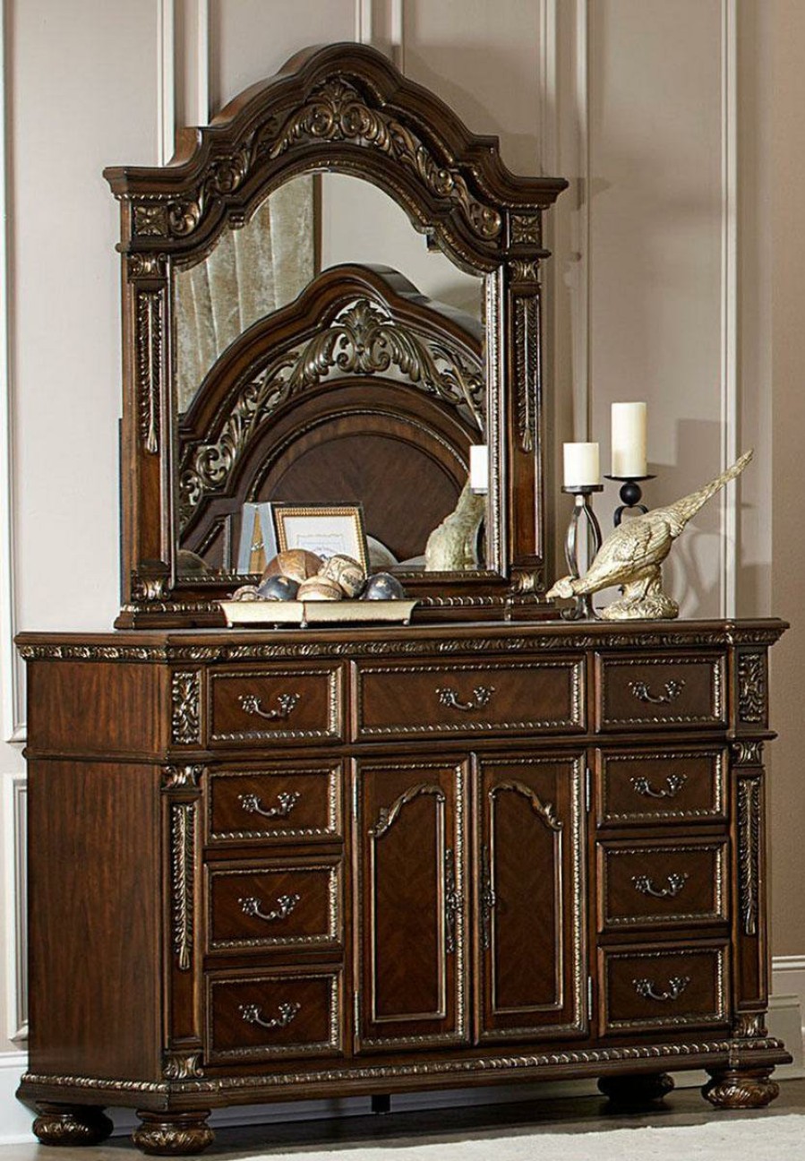 Bedroom Homelegance (Homerica East) | Homelegance Catalonia 9 Drawer Dresser In Cherry 1824-5