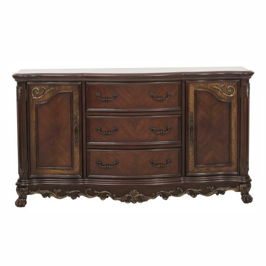 Dining Room Homelegance | Homelegance Deryn Park Buffet/Server In Dark Cherry 2243-55