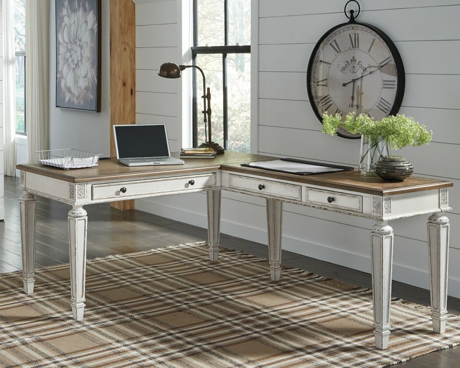 Home Office Ashley Furniture | Realyn 2-Piece Home Office Desk