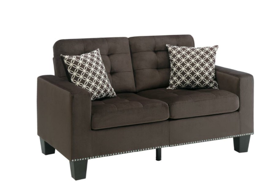 Living Room Homelegance (Homerica East) | Homelegance Furniture Lantana Loveseat In Chocolate 9957Ch-2