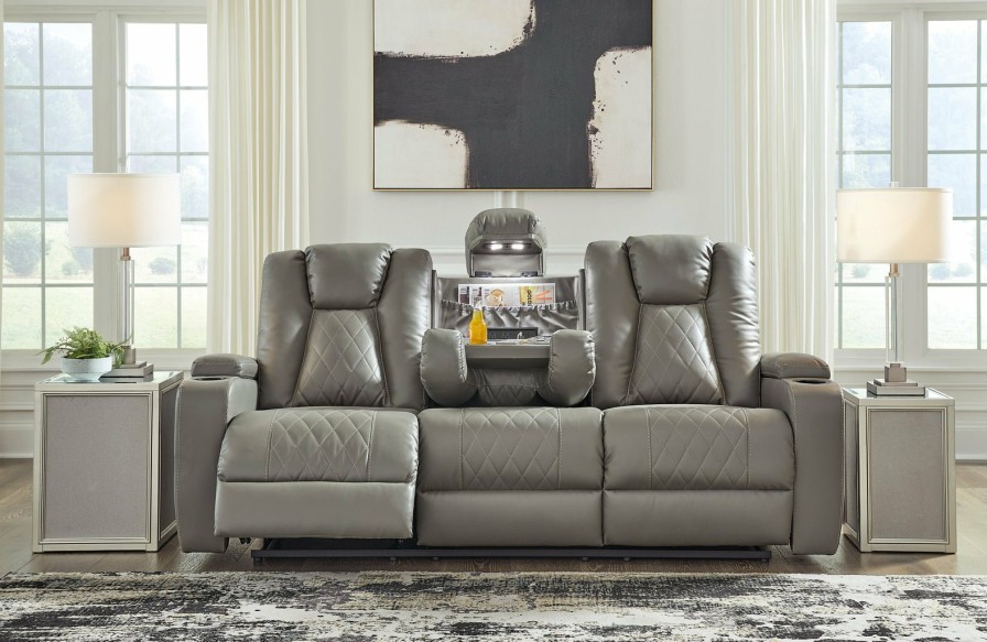 Living Room Ashley Furniture | Mancin Reclining Sofa With Drop Down Table