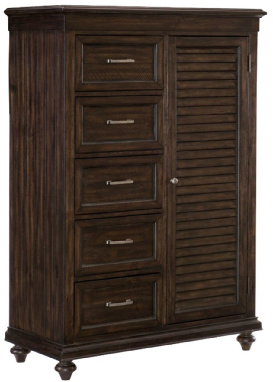 Bedroom Homelegance (Homerica East) | Homelegance Cardona Wardrobe Chest In Driftwood Charcoal 1689-10