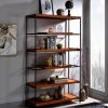 Home Office ACME | Oaken Honey Oak & Black Bookshelf