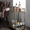 Dining Room ACME | Lacole Champagne & Mirror Serving Cart