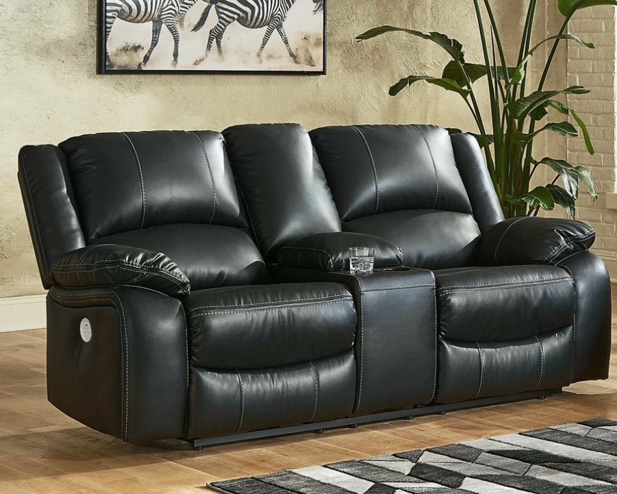 Living Room Ashley Furniture | Calderwell Power Reclining Loveseat With Console