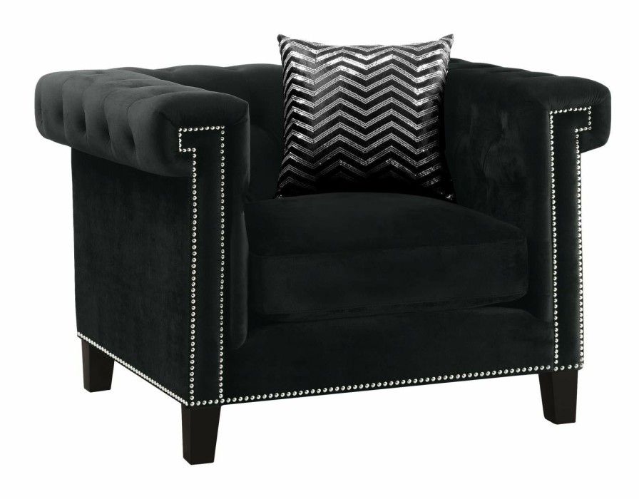 Living Room Coaster Z2 Premium | Reventlow Formal Black Chair