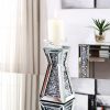 Accessories ACME | Nowles Mirrored & Faux Stones Accent Candleholder