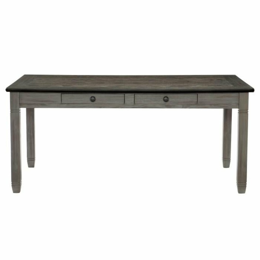 Dining Room Homelegance (Homerica East) | Homelegance Granby Dining Table In Coffee And Antique Gray 5627Gy-72