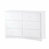 Bedroom Homelegance (Homerica East) | Homelegance Galen 6 Drawer Dresser In White B2053W-5