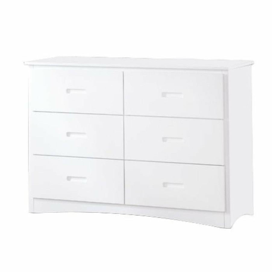 Bedroom Homelegance (Homerica East) | Homelegance Galen 6 Drawer Dresser In White B2053W-5