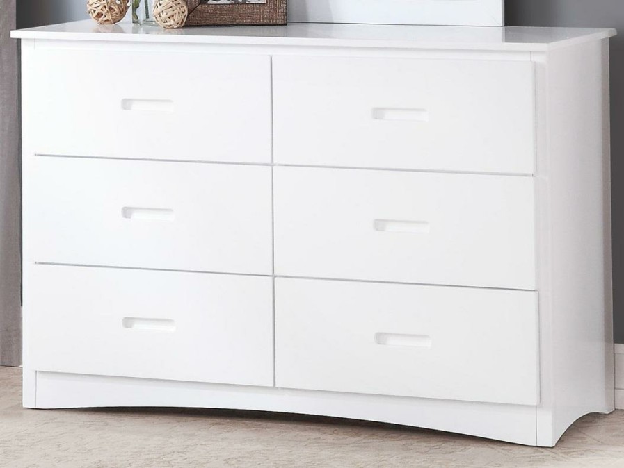 Bedroom Homelegance (Homerica East) | Homelegance Galen 6 Drawer Dresser In White B2053W-5