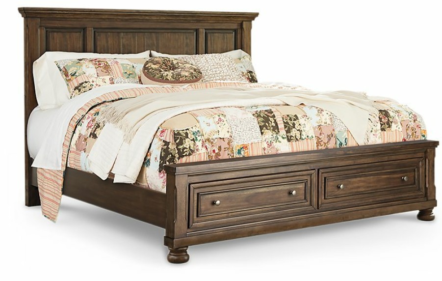 Bedroom Ashley Furniture | Flynnter Bed With 2 Storage Drawers