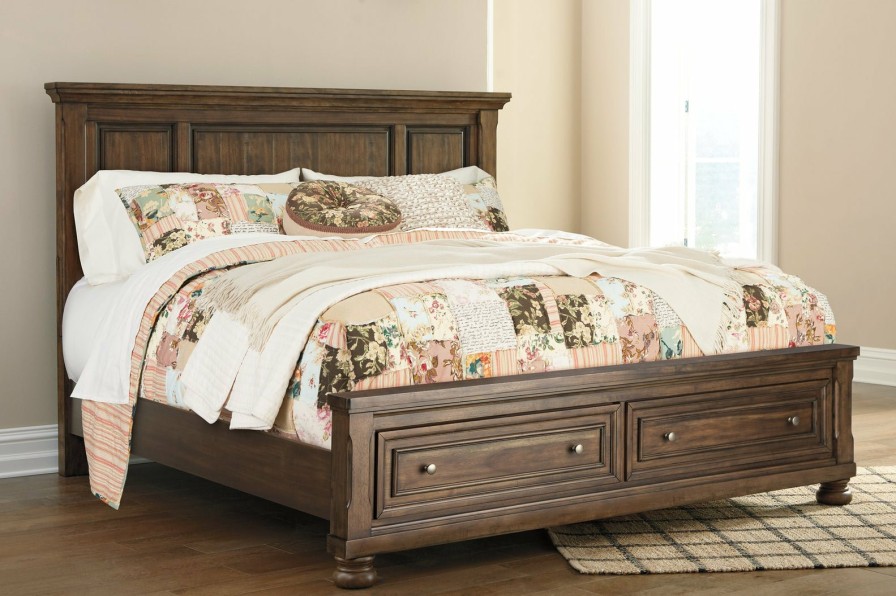 Bedroom Ashley Furniture | Flynnter Bed With 2 Storage Drawers