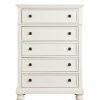 Bedroom Homelegance (Homerica East) | Homelegance Laurelin 5 Drawer Chest In White 1714W-9