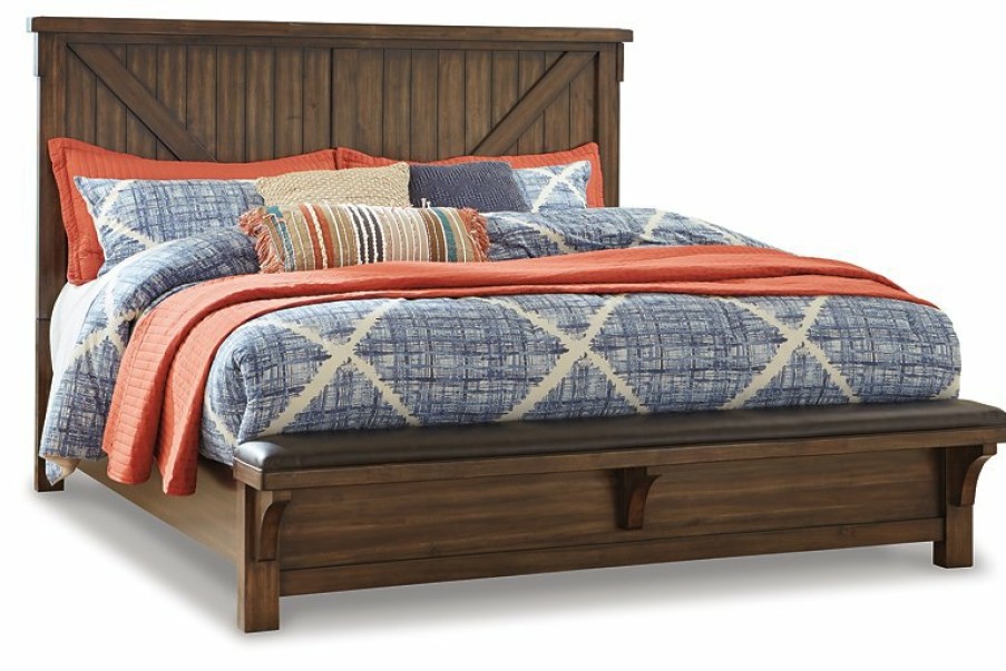 Bedroom Ashley Furniture | Lakeleigh Bed With Upholstered Bench