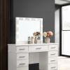 Bedroom Coaster Z2 Premium | Felicity 9 Drawer Vanity Desk With Lighted Mirror Glossy White