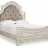 Bedroom Ashley Furniture | Realyn Upholstered Bed Chipped White