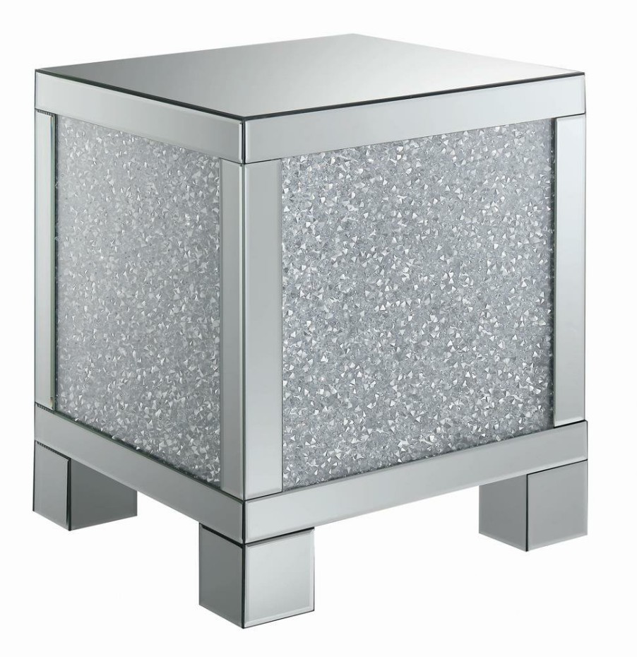 Living Room Coaster Z2 Premium | G722497 Contemporary Silver Side Table