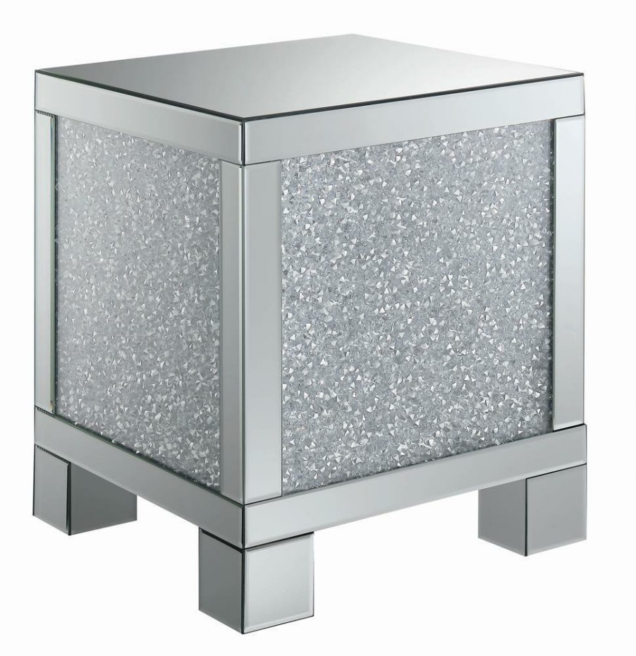 Living Room Coaster Z2 Premium | G722497 Contemporary Silver Side Table