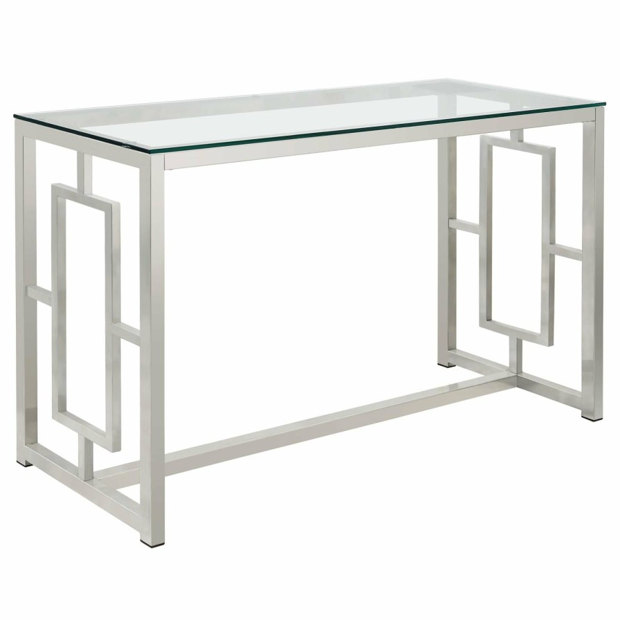 Living Room Coaster Z2 Premium | G703738 Occasional Contemporary Nickel Sofa Table