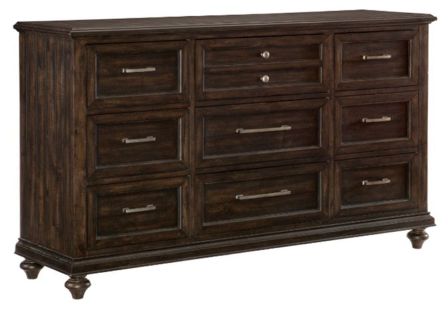 Bedroom Homelegance (Homerica East) | Homelegance Cardona Dresser In Driftwood Charcoal 1689-5