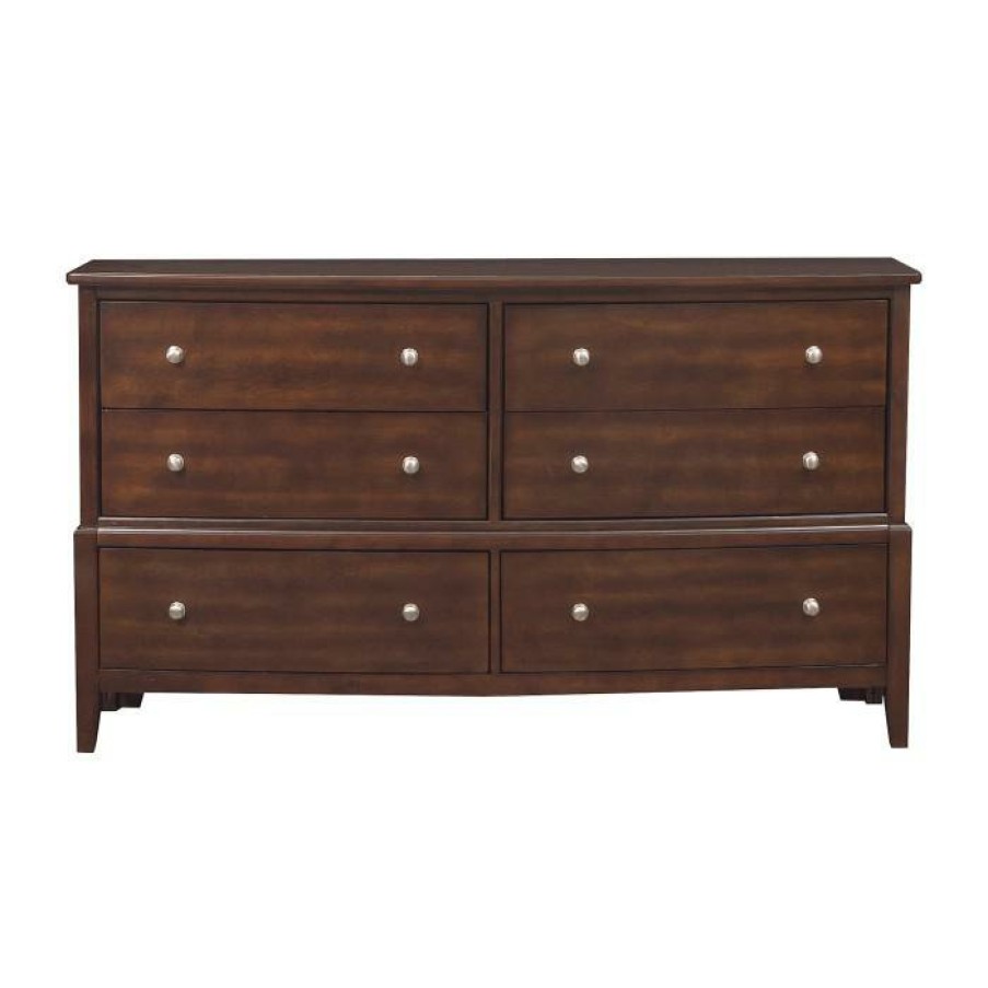 Bedroom Homelegance (Homerica East) | Homelegance Cotterill 6 Drawer Dresser In Cherry 1730-5