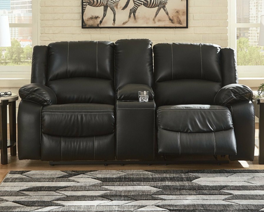 Living Room Ashley Furniture | Calderwell Reclining Loveseat With Console