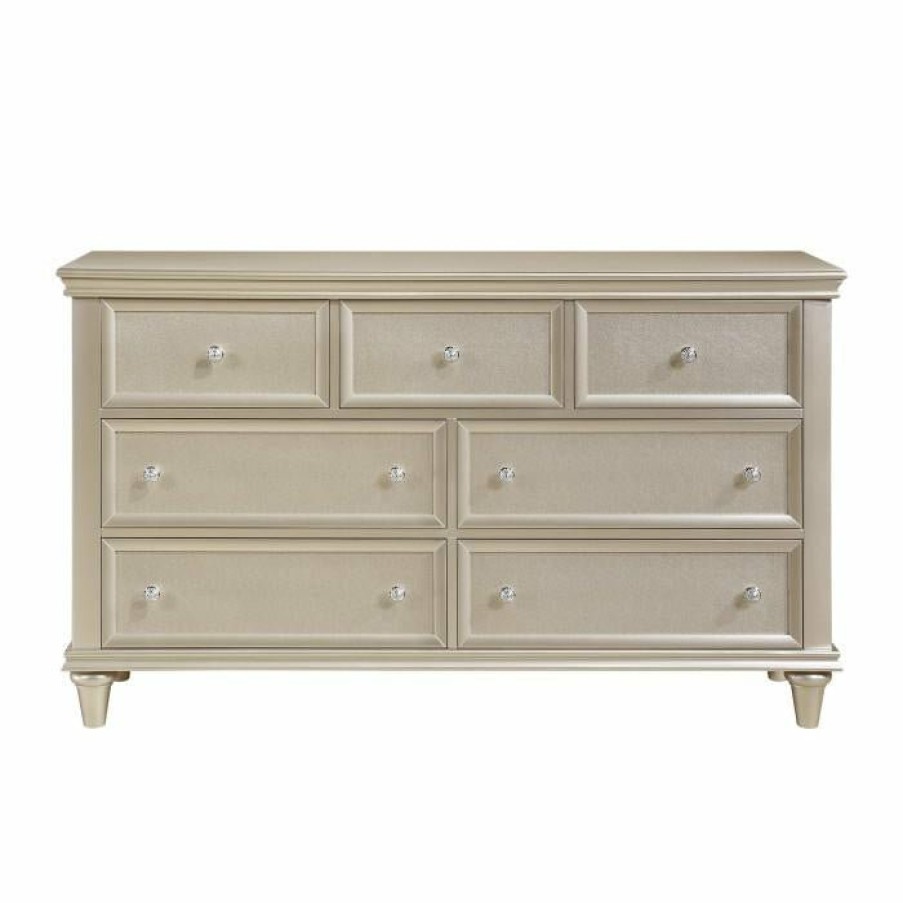 Bedroom Homelegance (Homerica East) | Homelegance Celandine 7 Drawer Dresser In Silver 1928-5