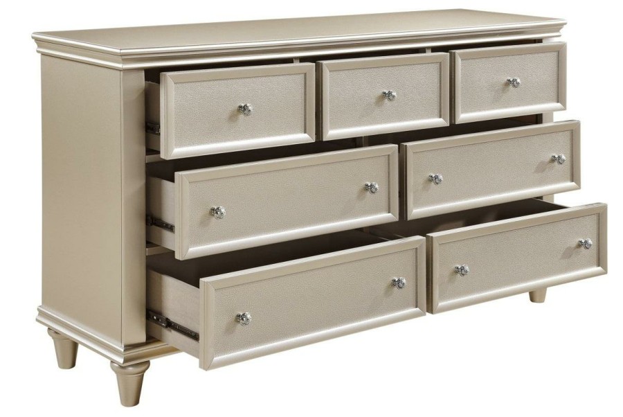 Bedroom Homelegance (Homerica East) | Homelegance Celandine 7 Drawer Dresser In Silver 1928-5