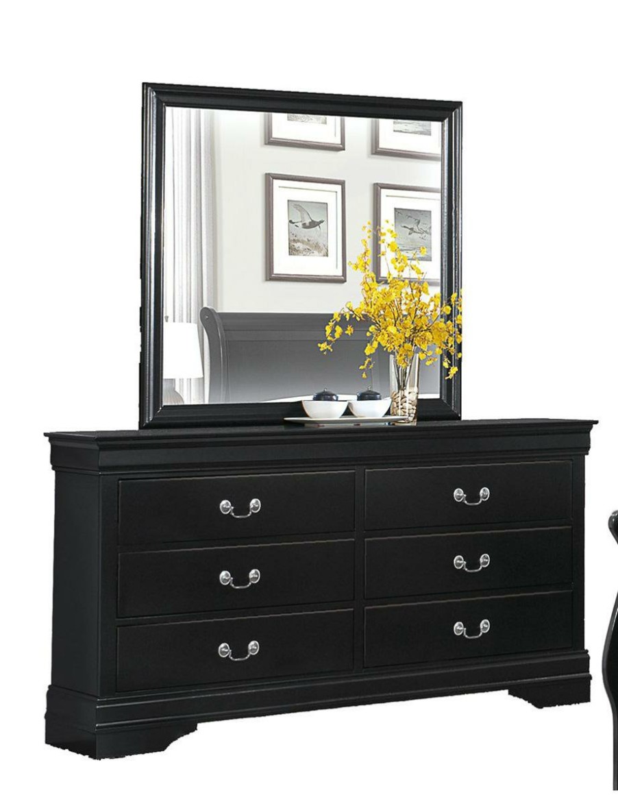 Bedroom Homelegance (Homerica East) | Homelegance Mayville 6 Drawer Dresser In Black 2147Bk-5