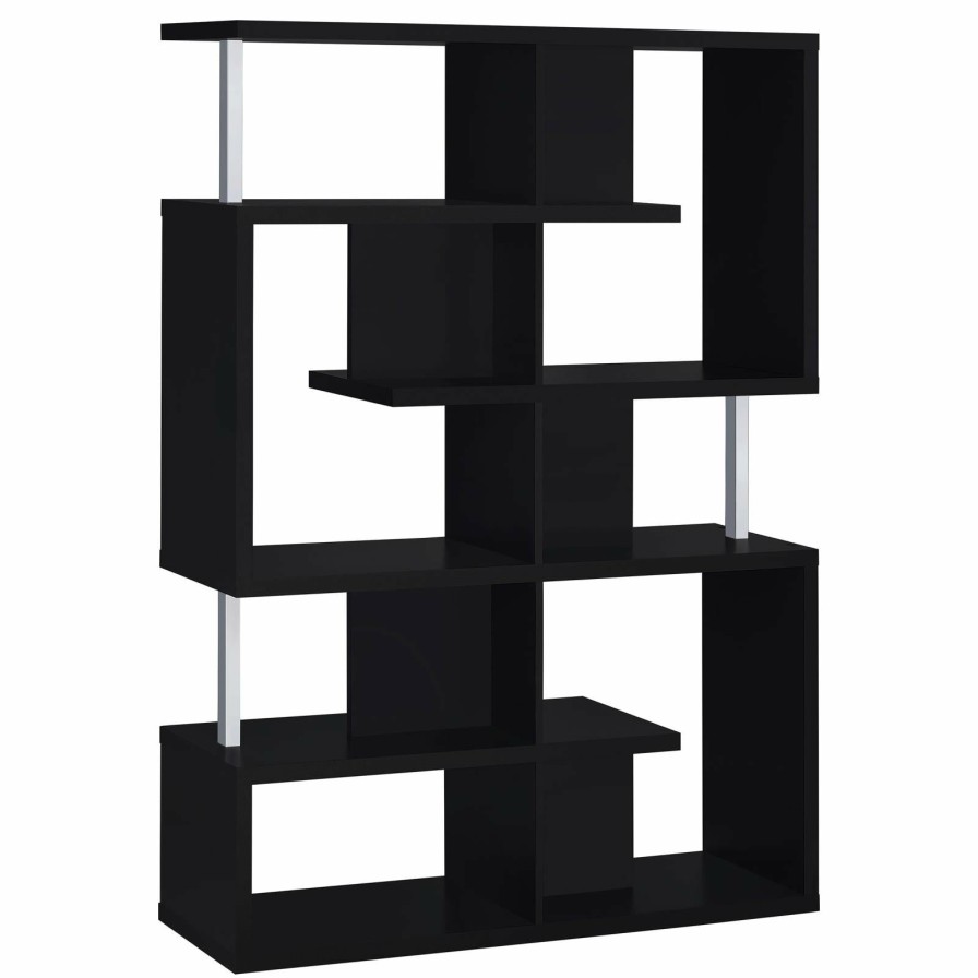 Home Office Coaster Z2 Premium | Transitional Black Bookcase