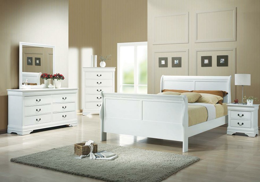 Bedroom Coaster Z2 Premium | Louis Philippe Traditional White Full Four Piece Set