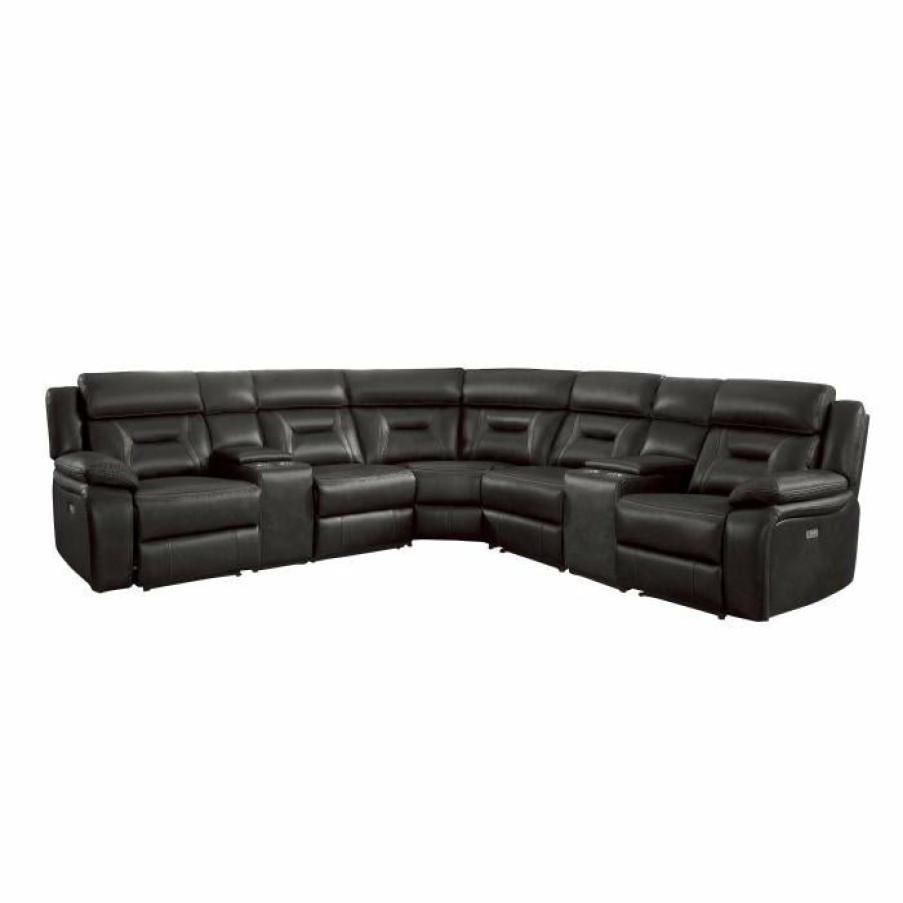 Living Room Homelegance (Homerica East) | Homelegance Furniture Amite 7Pc Sectional Sofa In Dark Gray