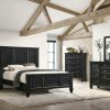 Bedroom Coaster Z2 Premium | G201321Q S5 Sandy Beach Black Queen Five Piece Bedroom Set