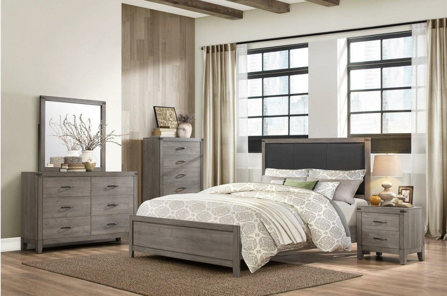 Bedroom Homelegance (Homerica East) | Homelegance Woodrow Queen Panel Bed In Gray 2042-1*