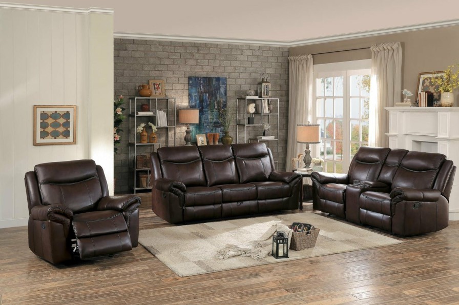 Living Room Homelegance (Homerica East) | Homelegance Furniture Aram Glider Reclining Chair In Brown 8206Brw-1