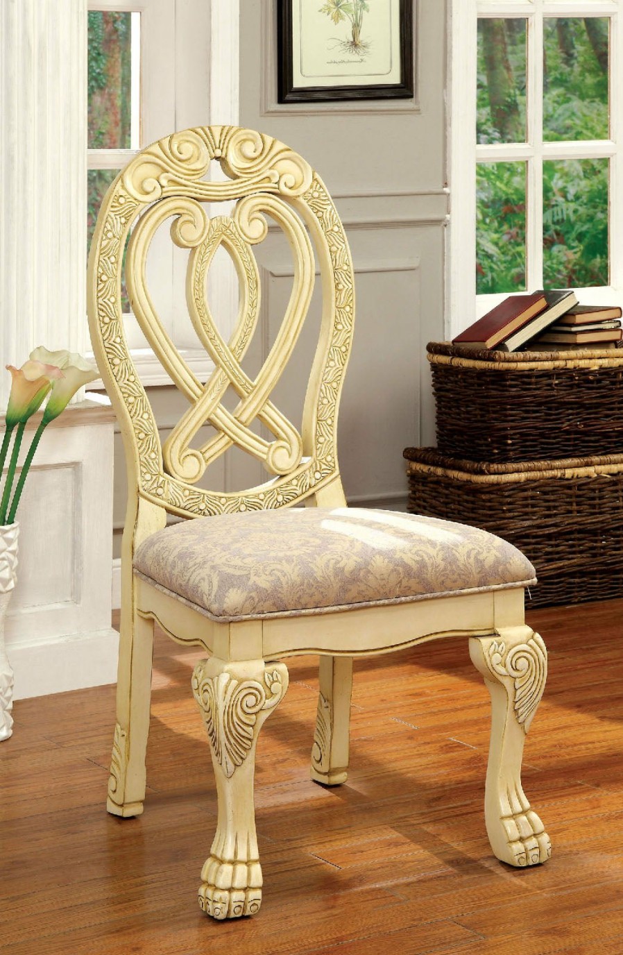 Dining Room FOA East | Wyndmere Vintage White Side Chair (2/Ctn)