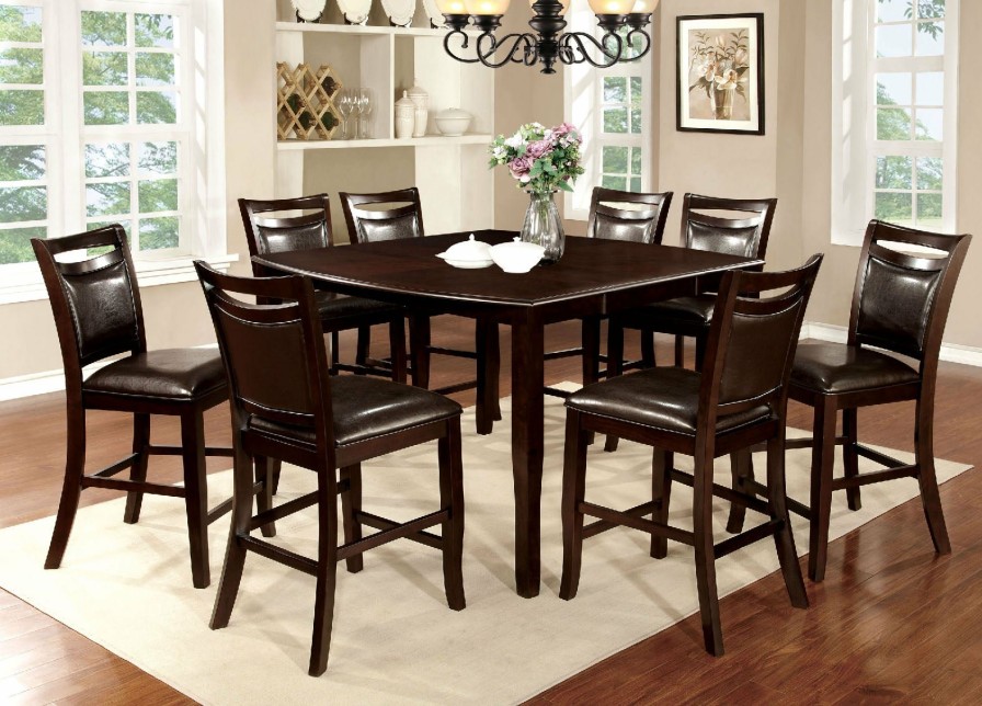 Dining Room FOA East | Woodside Ii Dark Cherry 7 Pc. Counter Ht. Table Set