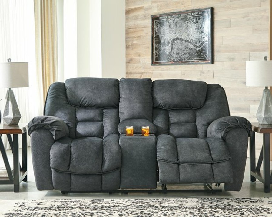 Living Room Ashley Furniture | Capehorn Reclining Loveseat With Console