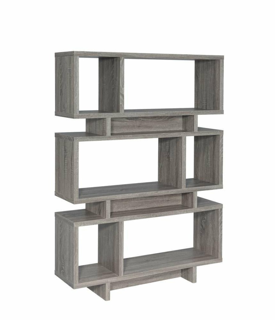 Home Office Coaster Z2 Premium | G800554 Contemporary Weathered Grey Bookcase