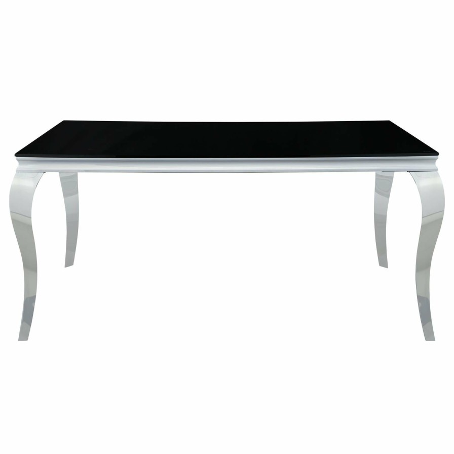 Dining Room Coaster Z2 Premium | Barzini Dining Contemporary Black Dining Table